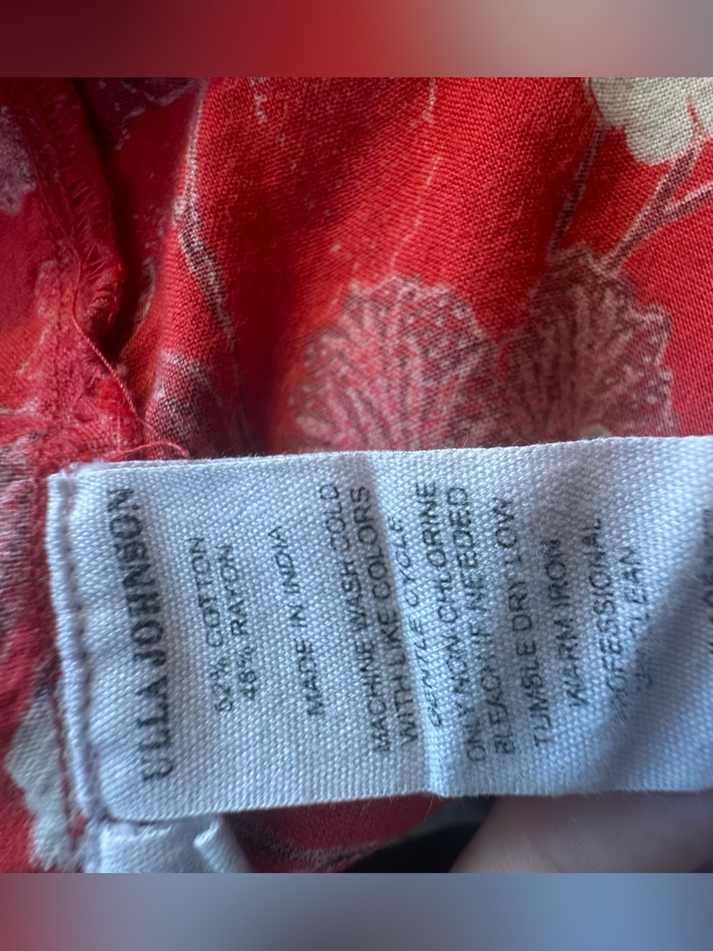 Ulla Johnson Lottie Floral Cotton Voile Midi Dress Red Size 4 - Picture 15 of 16